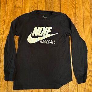 Nike Black Long Sleeve Kids Tee